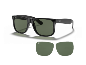 Lentes de repuesto gafas ray-ban justin color verde g-15