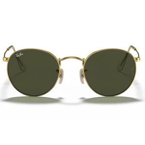 Gafas Sol Ray-Ban Round Metal RB3447 001 Marco Dorado Con lentes verdes G15
