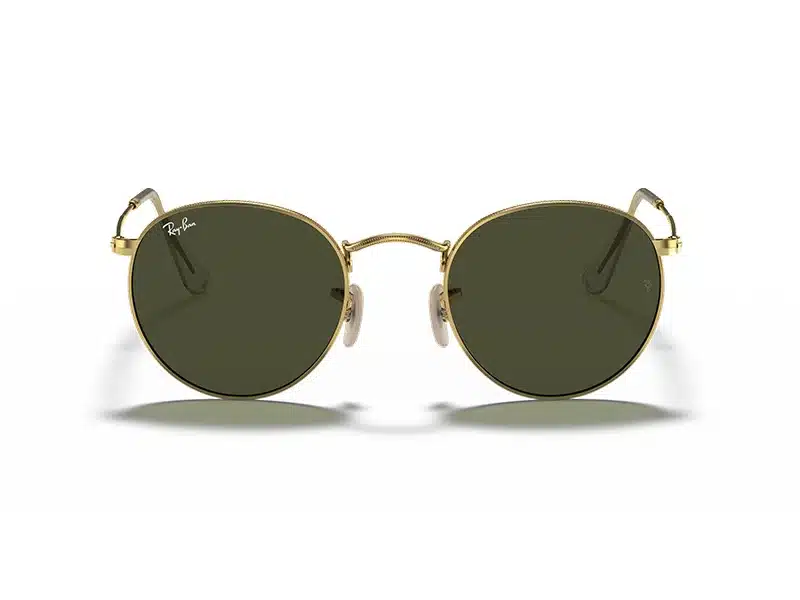 Gafas Sol Ray-Ban Round Metal RB3447 001 Marco Dorado Con lentes verdes G15