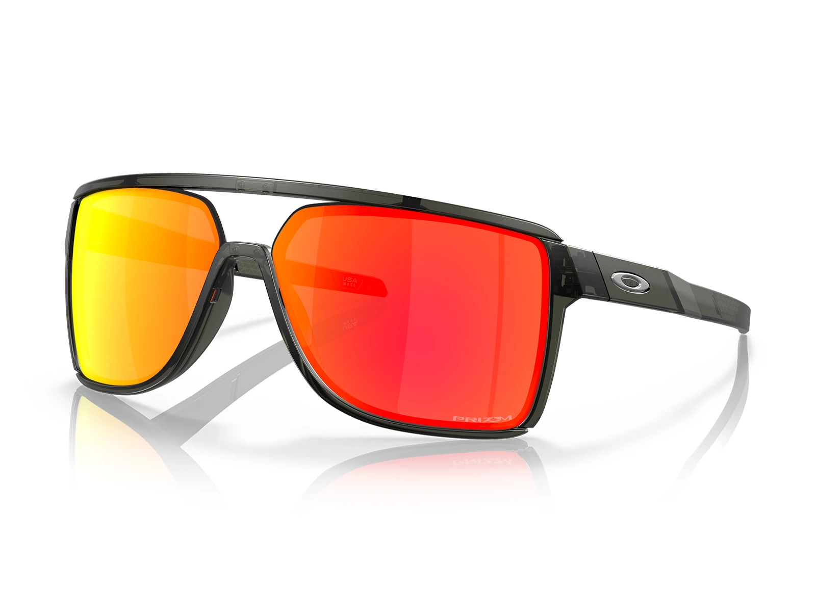 Gafas Oakley Castel OO9147 05 marco gris y lentes Prizm Ruby