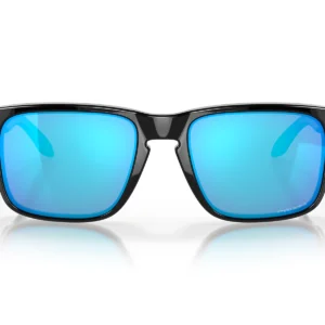 Gafas de sol Oakley Holbrook OO9102 F5 marco negro brillante, lentes azules Prizm Sapphire
