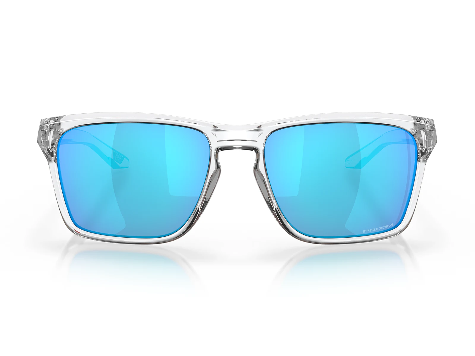 Gafas de Sol originales Oakley Sylas OO9448-04 marco transparente, lentes azules prizm sapphire