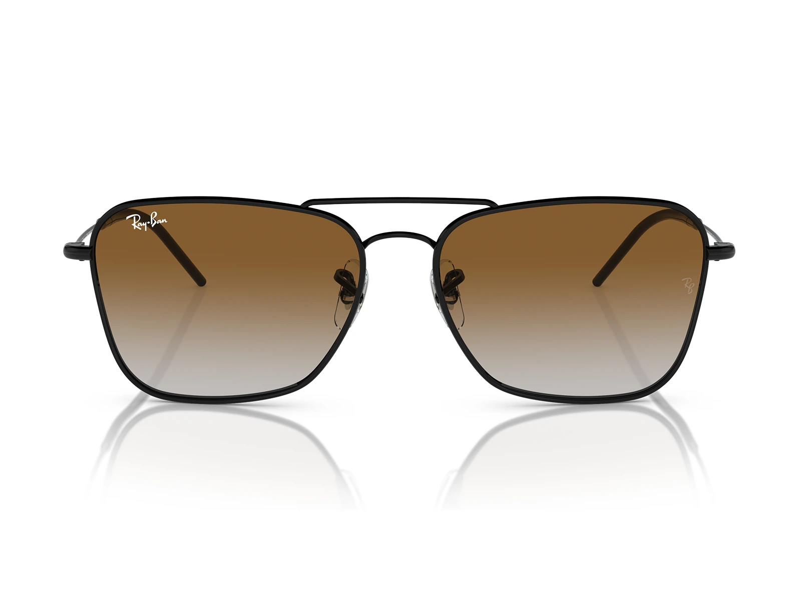 Gafas de Sol Ray-Ban Caravan Reverse RBR0102S 002/CB marco negro lentes marrón degradé