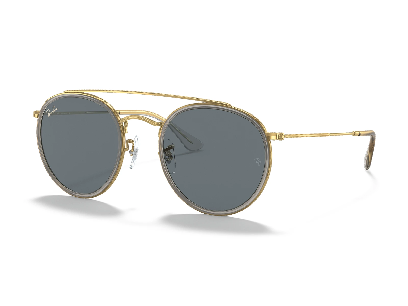 Gafas de Sol Ray-Ban RB3647N 9210R5 Vista Diagonal, marco dorado en metal