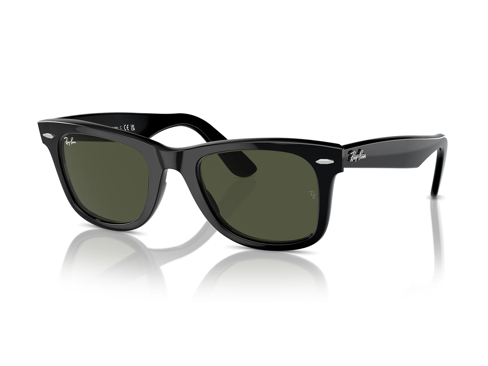 Lentes de Sol Ray-Ban Wayfarer RB2140 901 Marco Negro Lentes Verdes G15