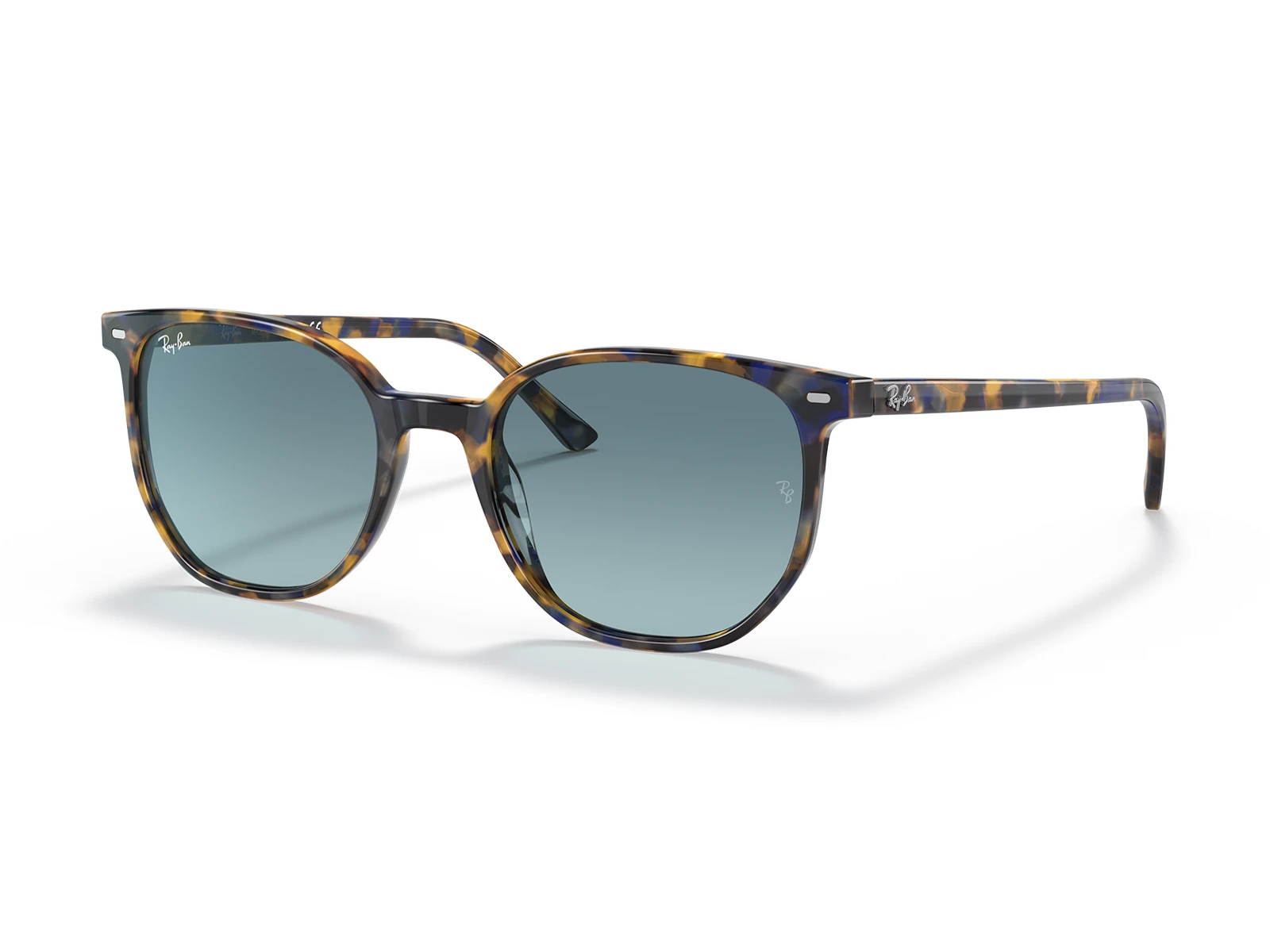 Gafas de sol Ray-Ban Elliot RB2197 13563M Marco amarillo y azul habano tipo carey con lentes azul en degradé
