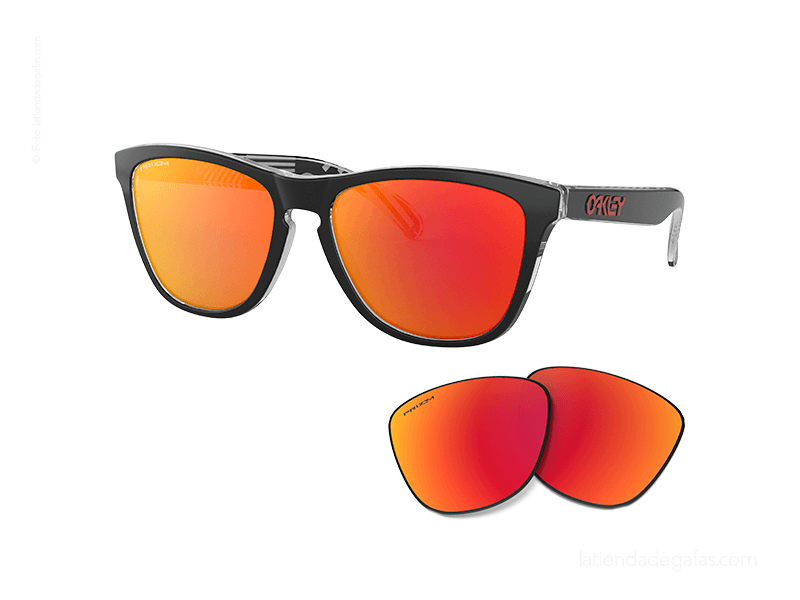 lente repuesto oakley frogskins oo9013 prizm ruby