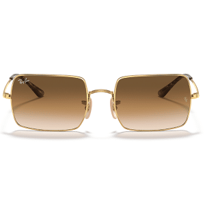 gafas sol ray ban rectangle rb1969 914751 marco dorado lentes marrón en degradé
