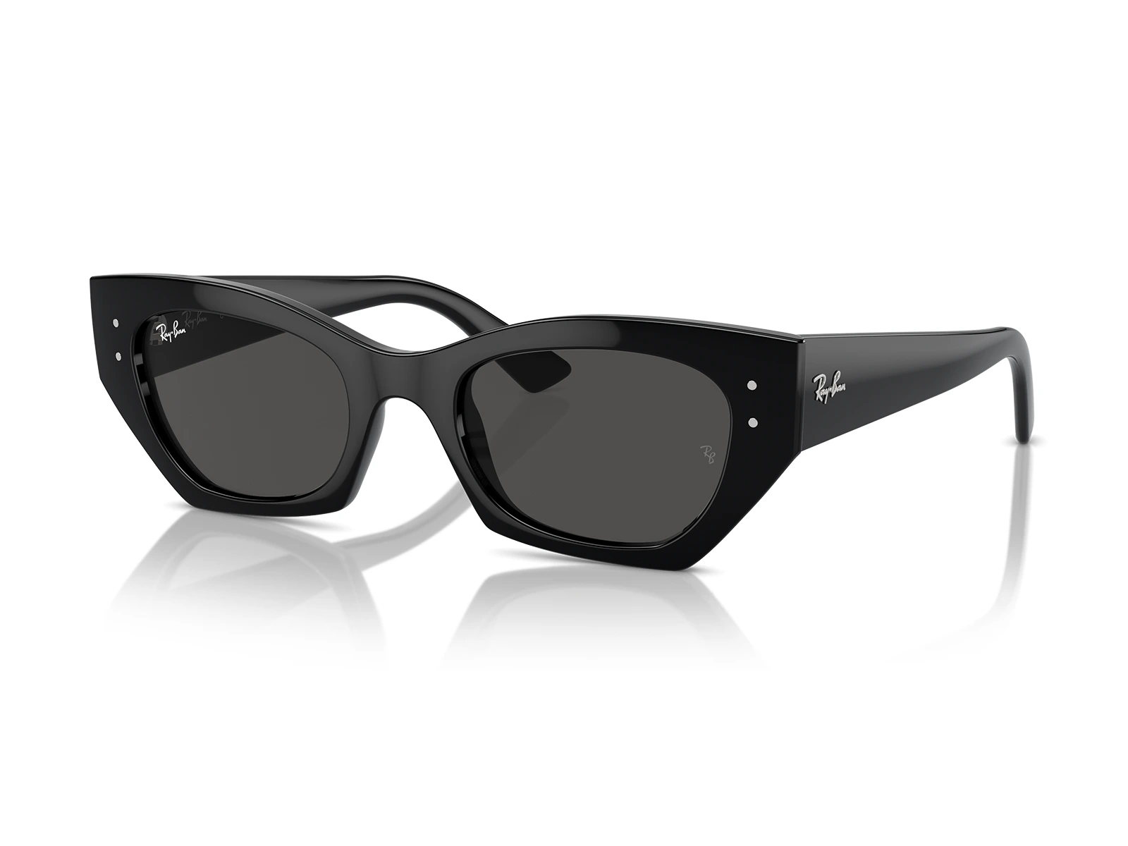 Gafas de Sol Ray-Ban Zena RB4430 667787 marco negro brillante, lentes gris oscuro.