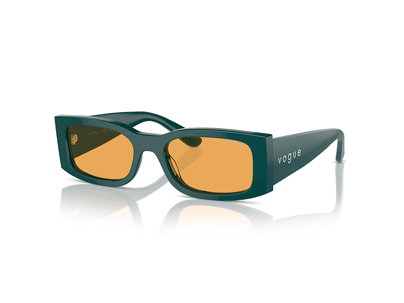 gafas sol vogue vo5584s 3163/7 rectangulares color verde y lente color naranja claro