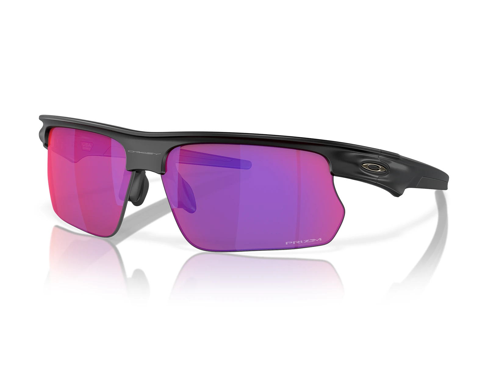 Gafas de sol originales Oakley Bisphaera OO9400-08 con marco negro mate y lentes Prizm Road