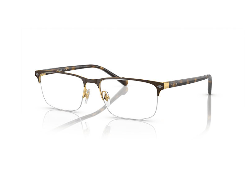 Montura de gafas para hombre marca vogue vo4292 5190S en metal color café varillas habano
