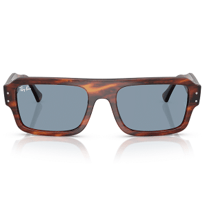 Gafas Sol Ray-Ban Flacko RB4454 139856 Marco Habano Rayado Lentes azules