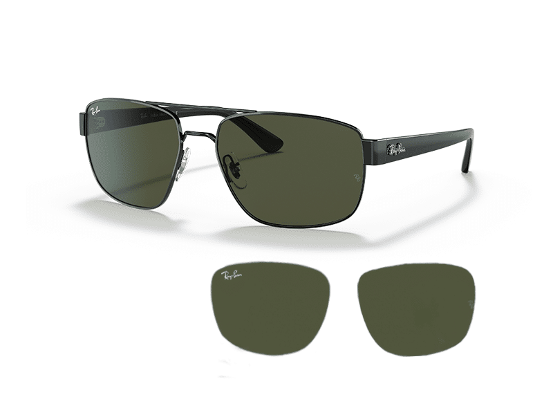 Lentes Repuesto Ray-Ban Originales RB3663 002-31 Color Verde G15