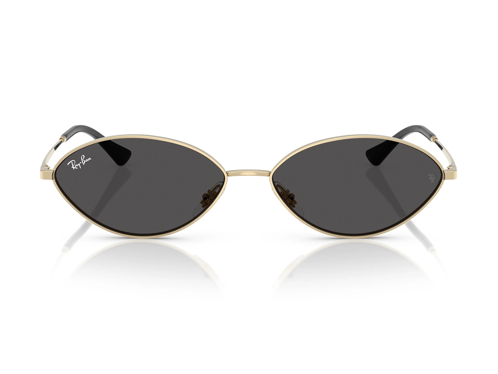Gafas de sol originales Ray-Ban Kai RB3757 921387 marco dorado pálido y lentes gris oscuro