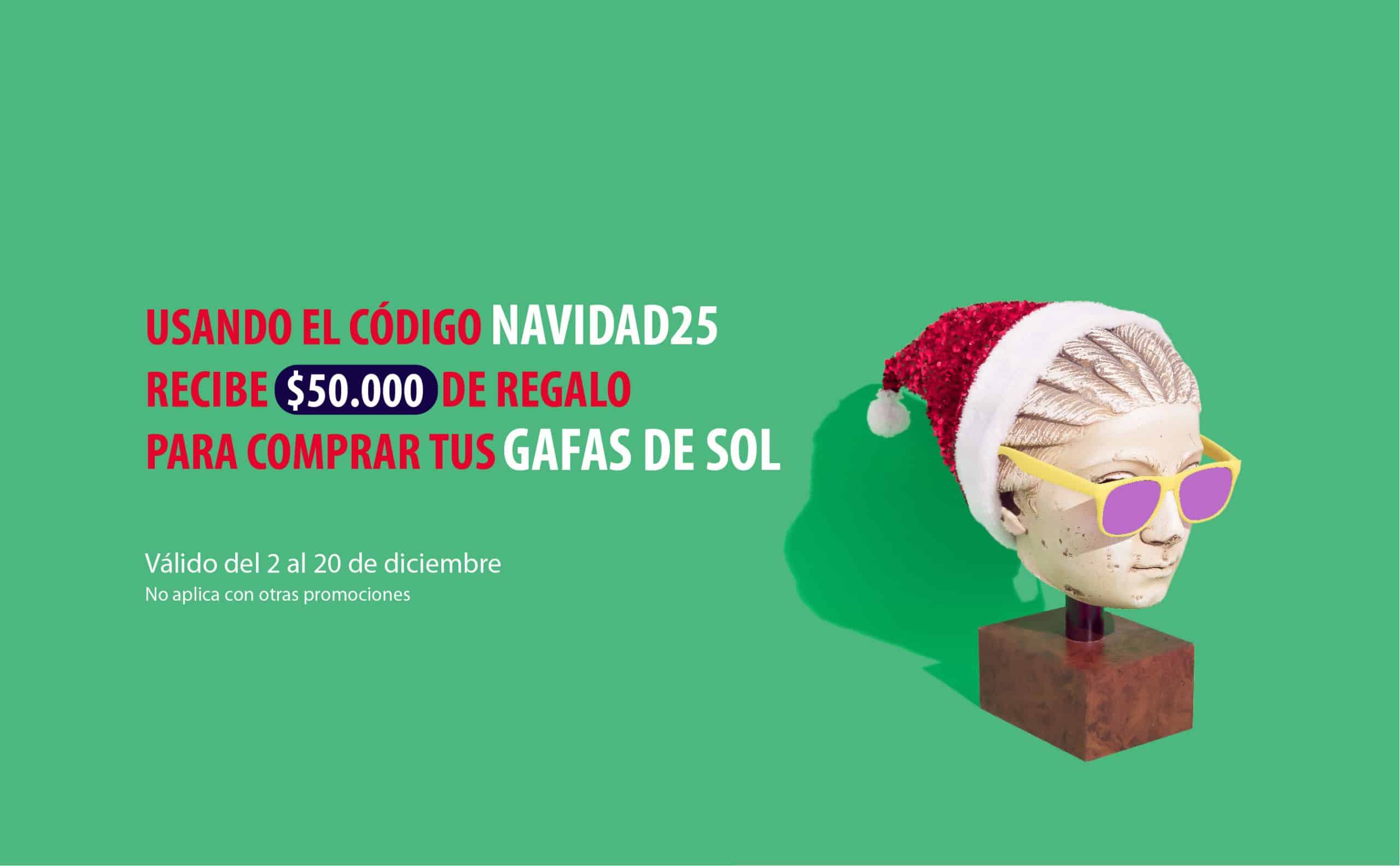 banner codigo navidad 25 la tienda de gafas