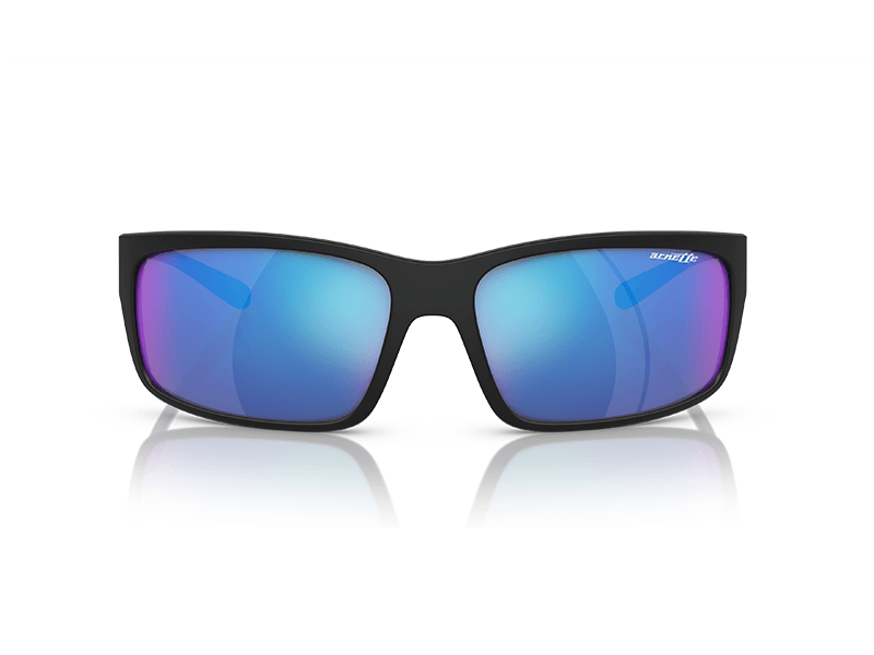 Gafas de sol Arnette Fastball 2.0 AN4242 251125 marco negro y lentes color azul con tratamiento espejado