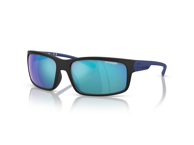 Gafas de sol Arnette para hombre Fastball 2.0 AN4242 251125 marco negro y lentes color azul con tratamiento espejado