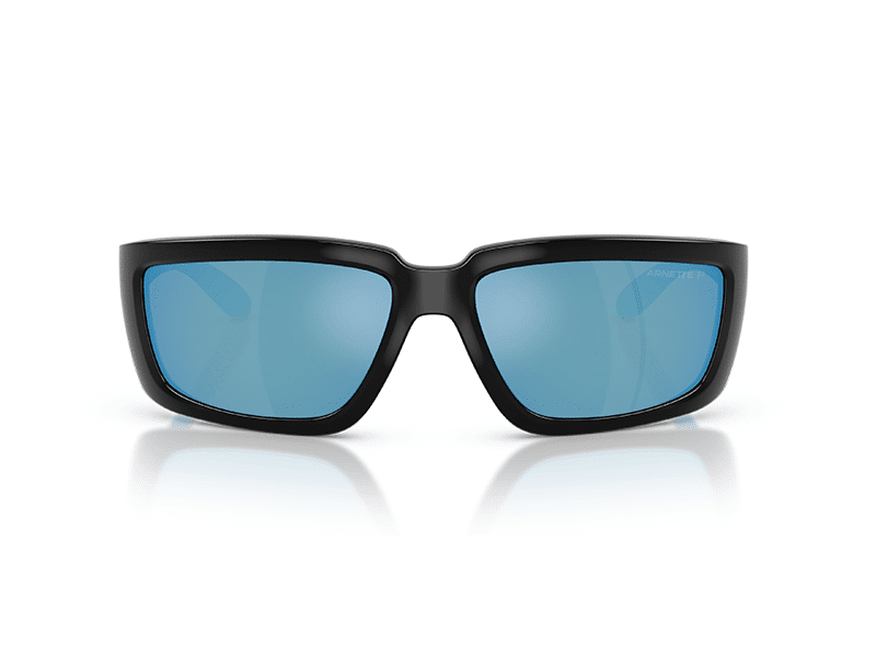 Gafas de sol para hombre Arnette Taggit AN4355 275322 marco negro y lentes azul polarizados