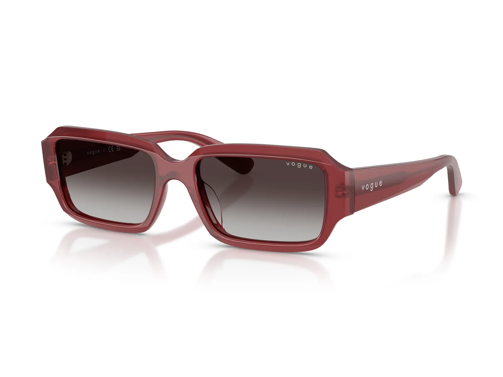 Gafas de sol Vogue VO5693SU 32818G marco rojo y lentes gris degradé