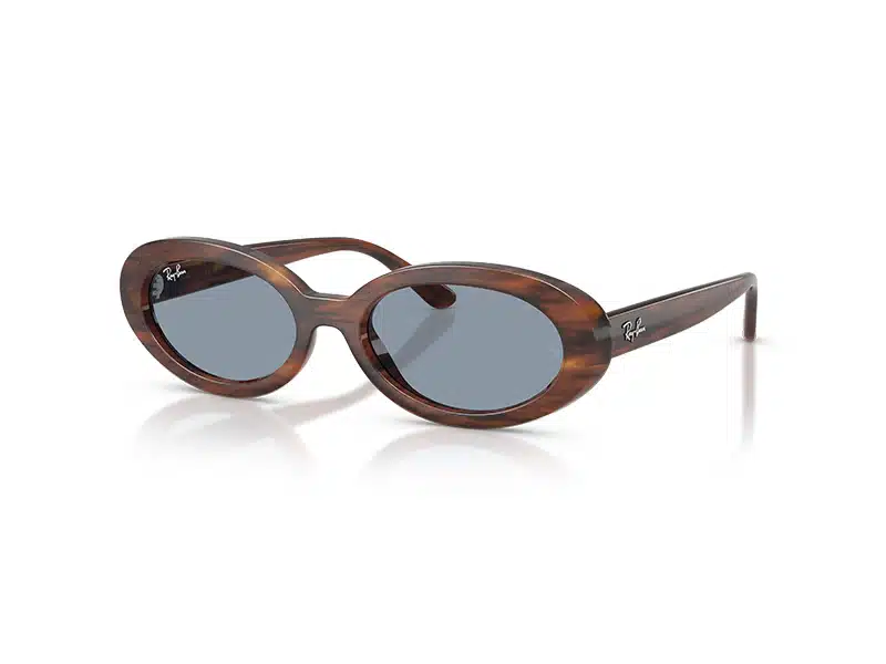 Gafas de Sol Ray-Ban RB2223 954-56 marco color habano a rayas y lentes azules