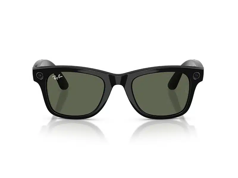 Gafas Sol Ray-Ban Meta Wayfarer RW4012 601-71 Generación 2 Marco Negro, Lentes Verde G15