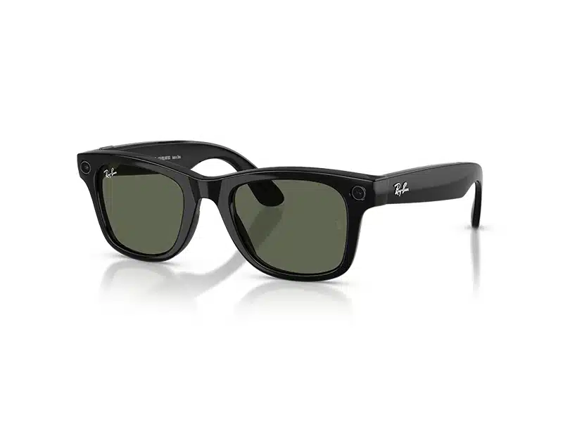 Gafas Sol Ray-Ban Meta Wayfarer marco negro lentes verde G15 referencia RW4012 601-71