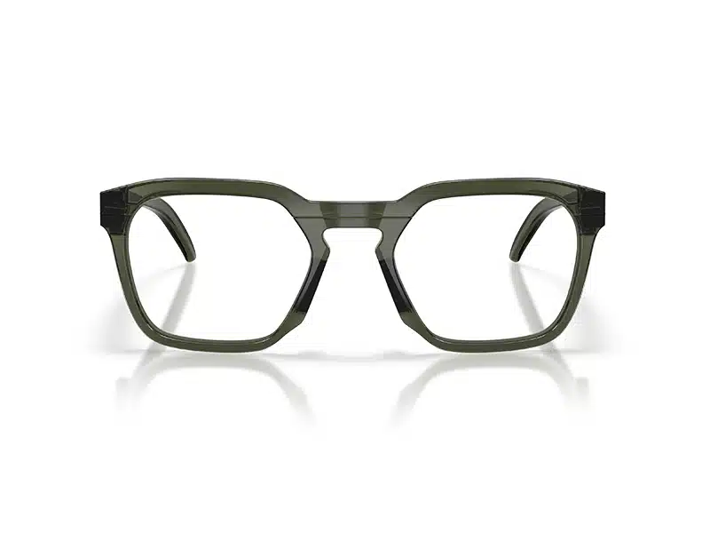 Gafas oftálmicas para hombre Oakley HSTN SQ OX8208-03 color marco verde oliva traslúcido
