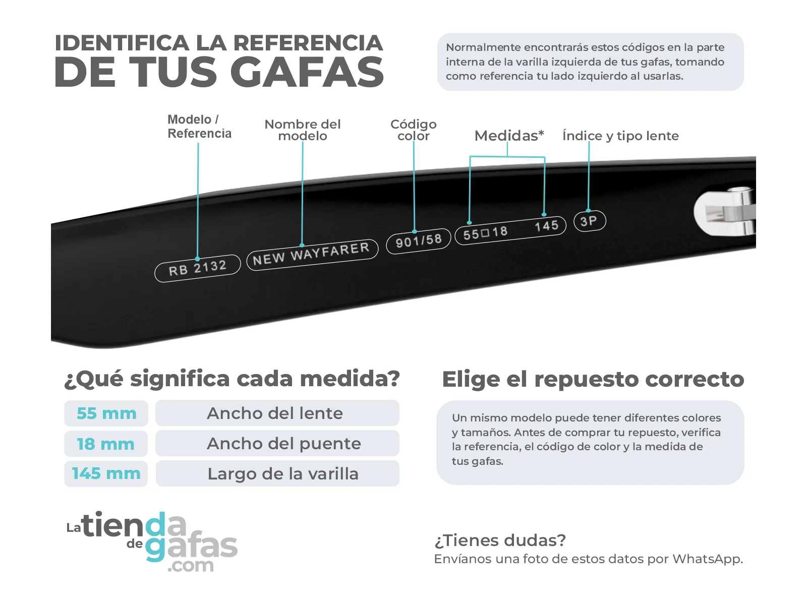 Identifica la referencia de tus gafas